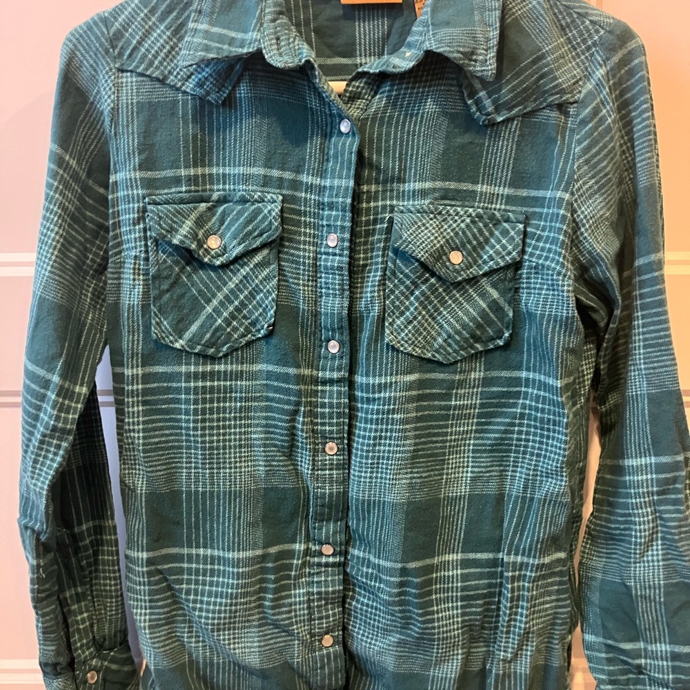 STAMPEDEWEAR Wrangler Turquoise Plaid Shirt